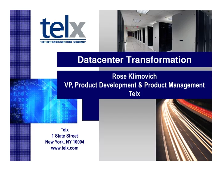 datacenter transformation datacenter transformation