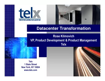 Datacenter Transformation  Datacenter Transformation