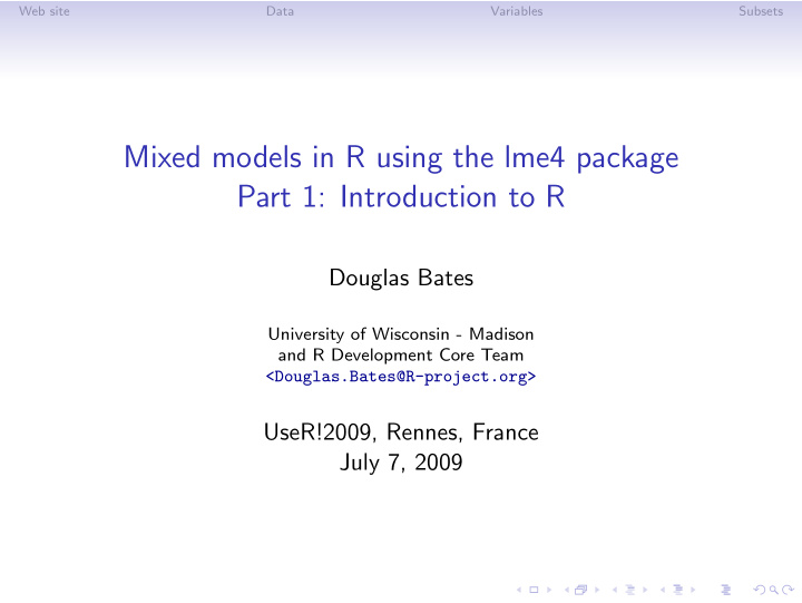 mixed models in r using the lme4 package part 1