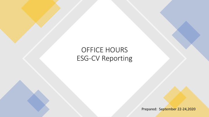 office hours esg cv reporting