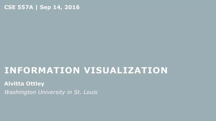 information visualization