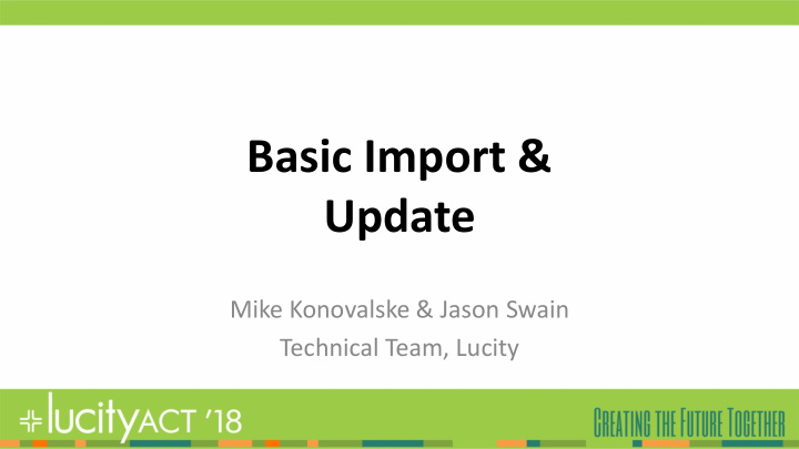 basic import update