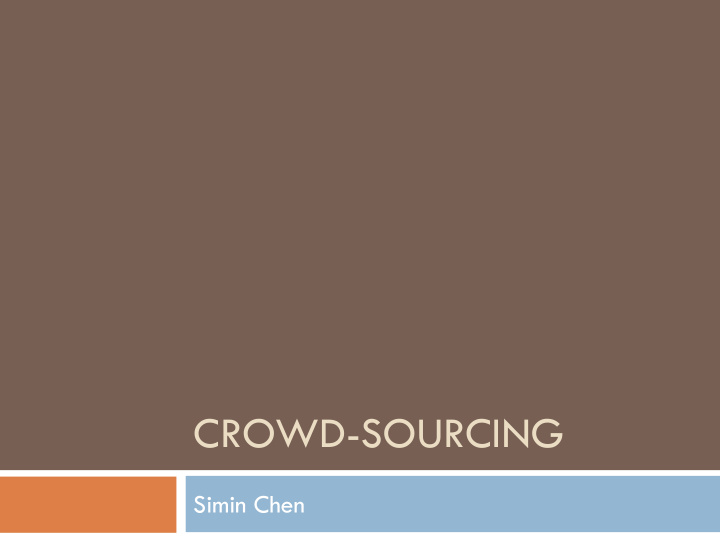 crowd sourcing