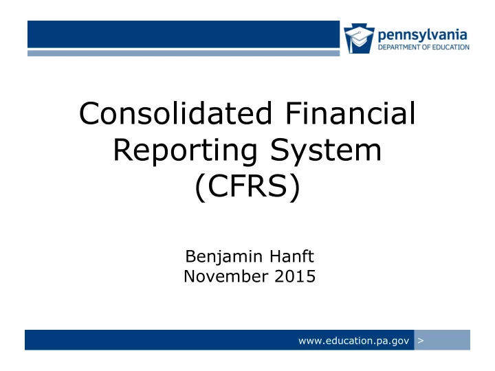 reporting system