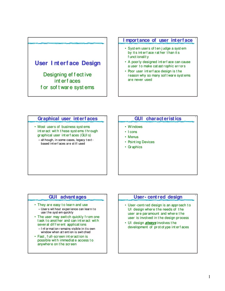 user i nterf ace design user i nterf ace design