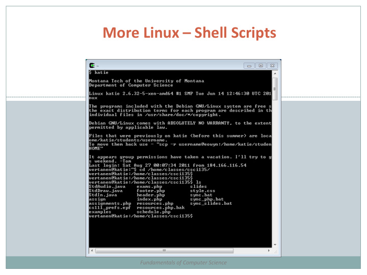 more linux shell scripts