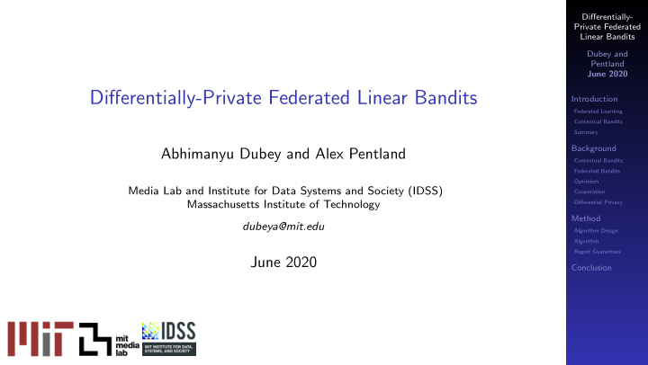 differentially private federated linear bandits
