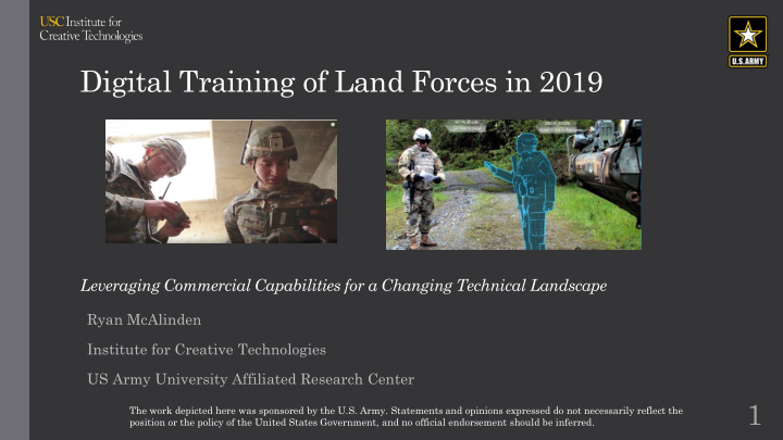 digital training of land forces in 2019