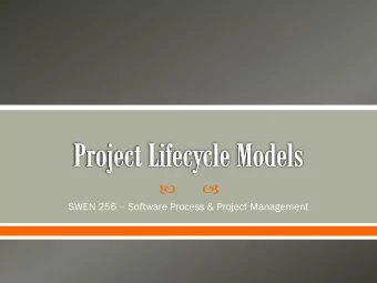 SWEN 256  Software Process &amp; Project Management  Start  Project  End  Planning