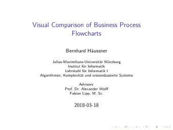 Visual Comparison of Business Process  Flowcharts  Bernhard Hussner