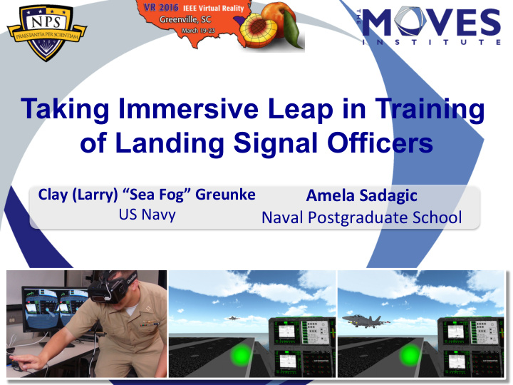 taking immersive leap in training of landing signal