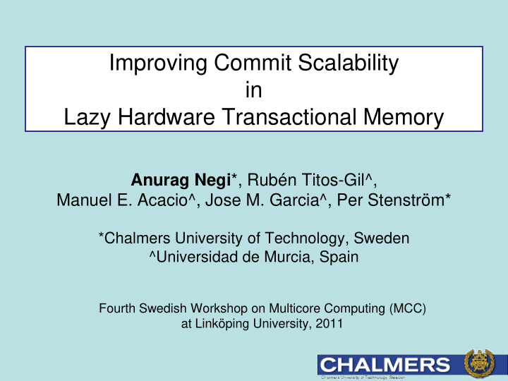 lazy hardware transactional memory