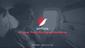 Recover Profit Via Digital Ancillaries IATA WEBINAR - September 30 th, , 2020  1  2  3  E-commerce