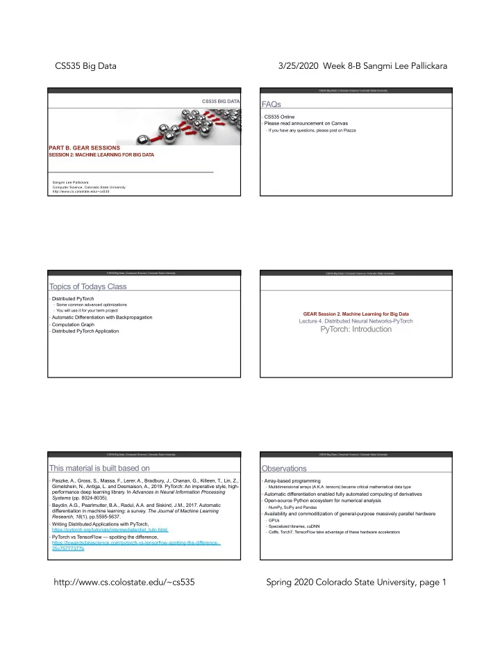 cs535 big data 3 25 2020 week 8 b sangmi lee pallickara