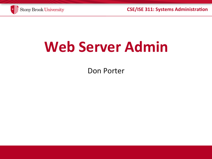 web server admin