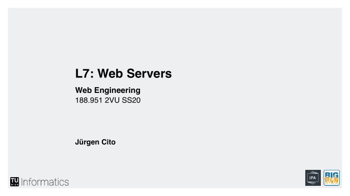 l7 web servers