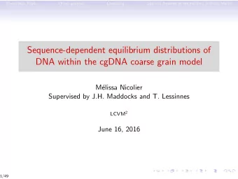 Sequence-dependent equilibrium distributions of  DNA within the cgDNA coarse grain model  M