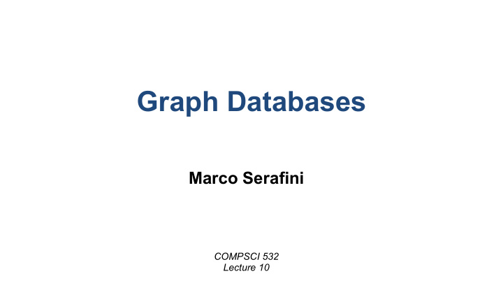 graph databases