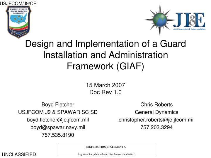 design and implementation of a guard installation and