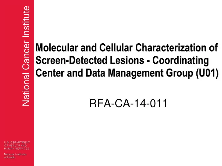 screen detected lesions coordinating