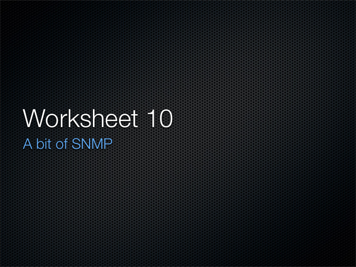 worksheet 10