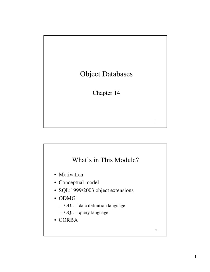 object databases