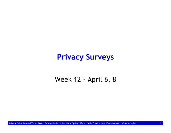 privacy surveys privacy surveys
