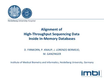 Alignment  of      High-Throughput  Sequencing  Data      Inside