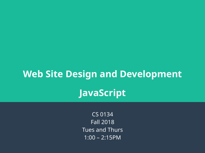 web site design and development javascript