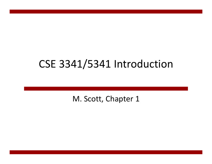 cse 3341 5341 introduction