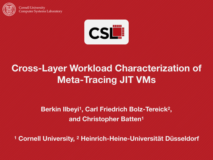 cross layer workload characterization of meta tracing jit