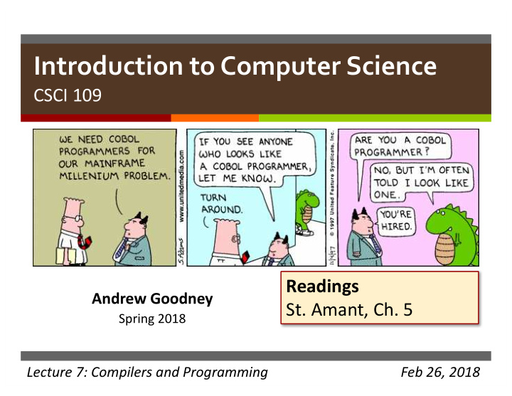 introduction to computer science