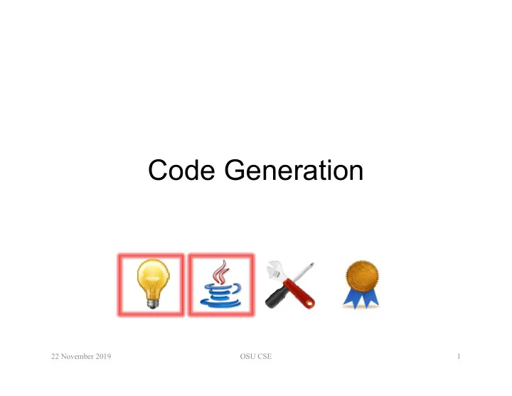 code generation