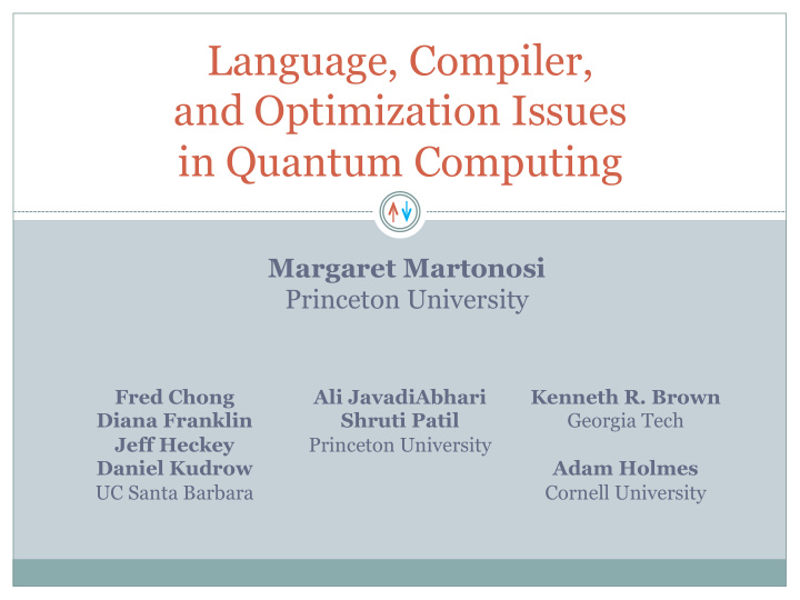 language compiler and optimization issues in quantum