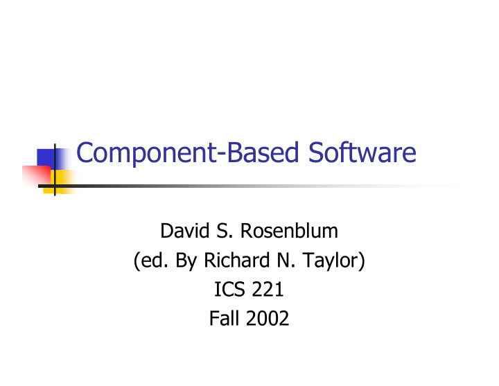 component based software