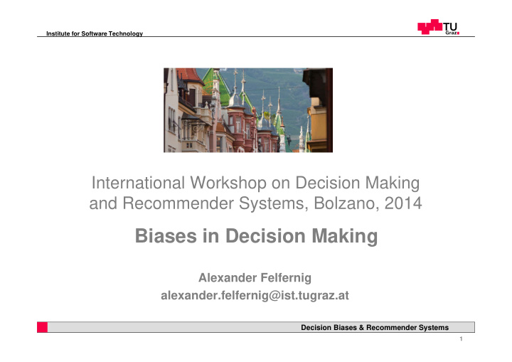 biases in decision making