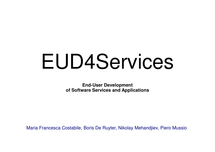 eud4services eud4services