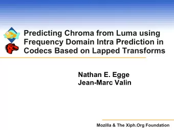 Predicting Chroma from Luma using  Frequency Domain Intra Prediction in  Codecs Based on Lapped