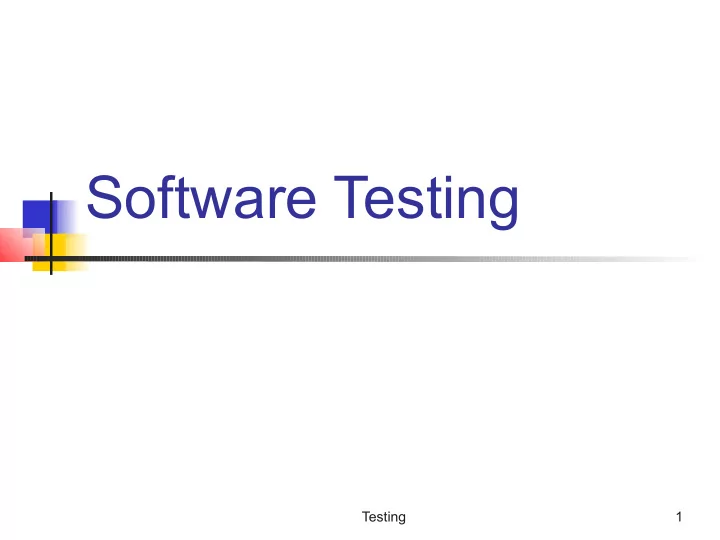 software testing