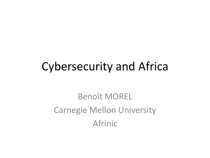 cybersecurity and africa