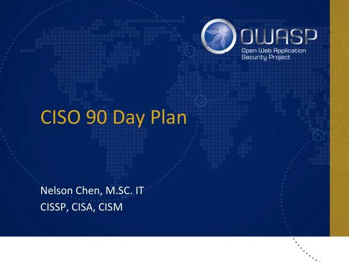 ciso 90 day plan