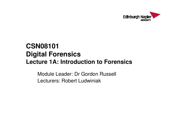 csn08101 digital forensics