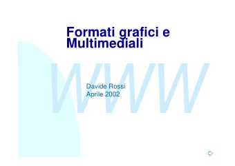 WWW  Davide Rossi  Aprile 2002  Table of contents  Table of contents  Part I  Colors and Color