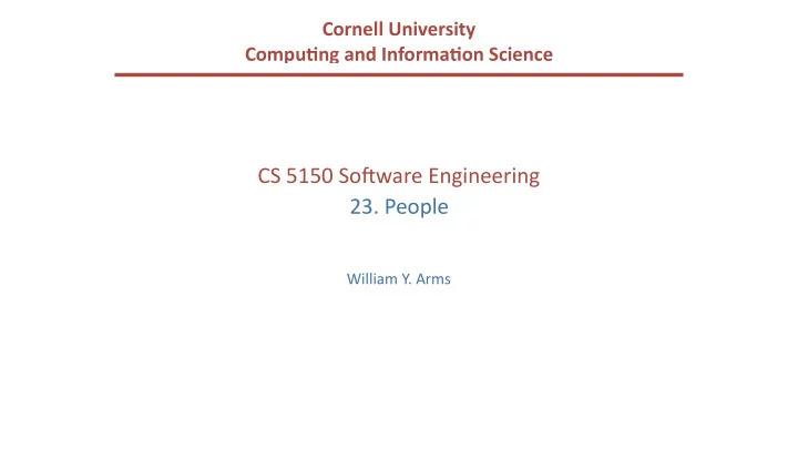 cs 5150 so ware engineering 23 people