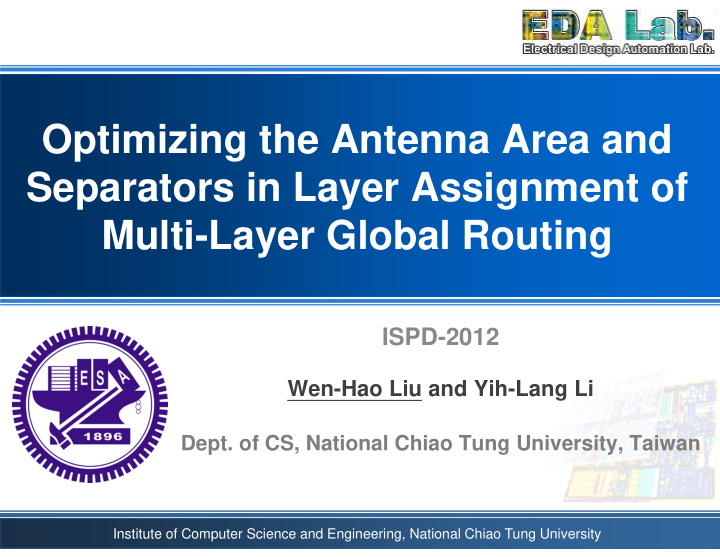 optimizing the antenna area and separators in layer