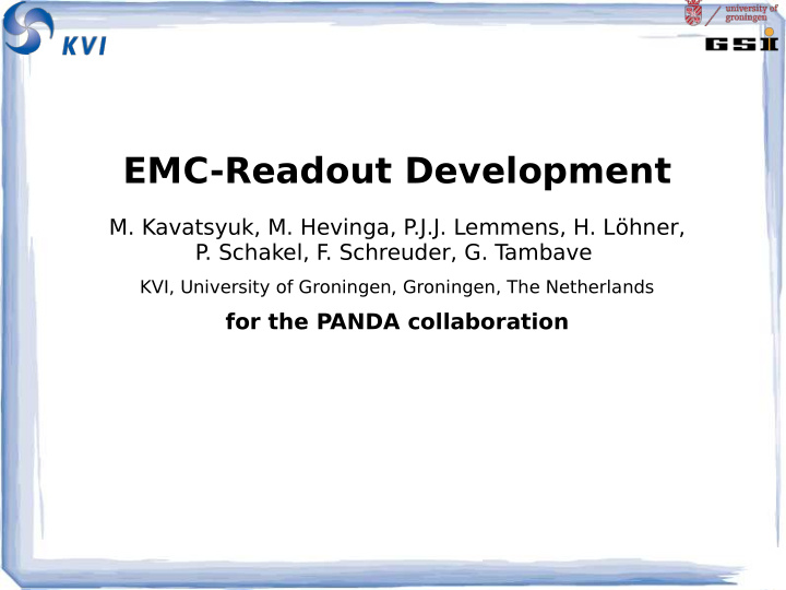 emc readout development