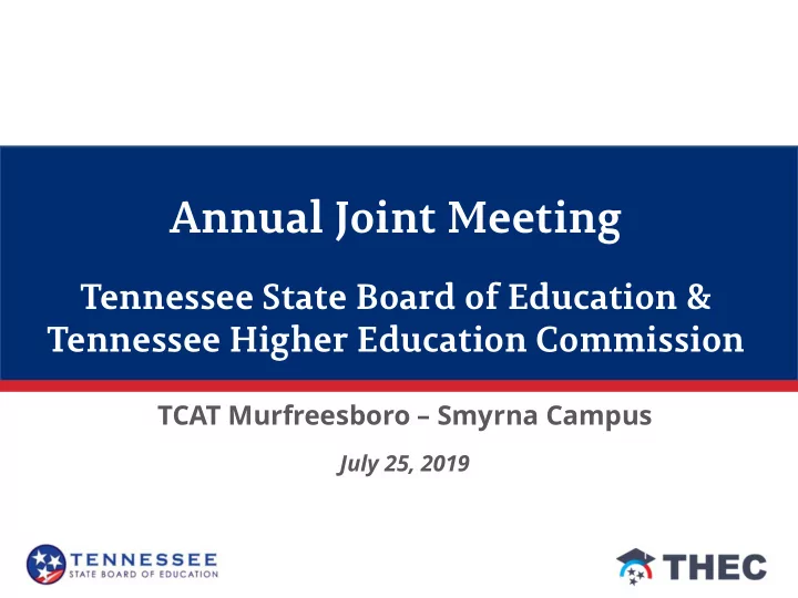 annual joint meeting