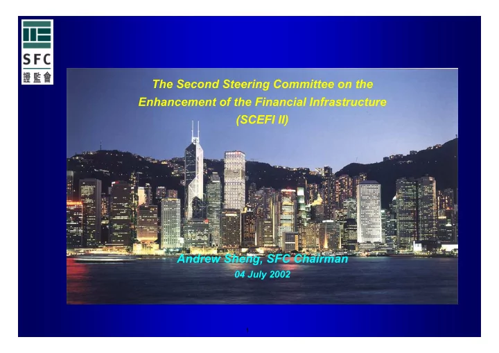 the second steering committee on the enhancement of the