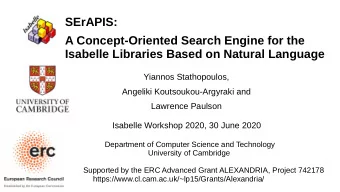 SErAPIS:  A Concept-Oriented Search Engine for the  Isabelle Libraries Based on Natural Language