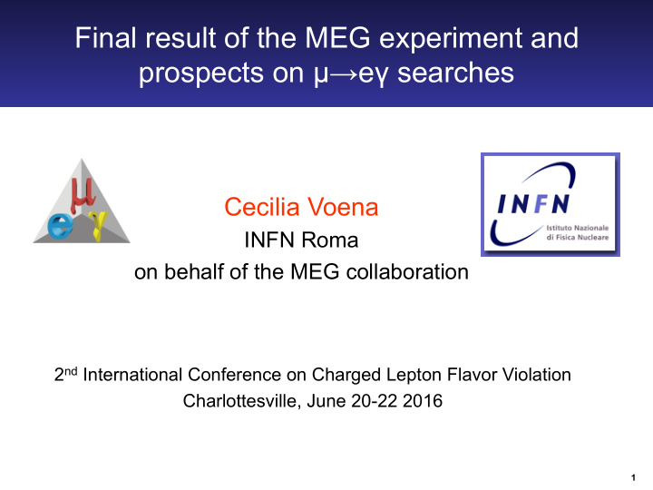 final result of the meg experiment and prospects on e